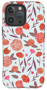 Red Floral Pattern - Phone Case