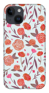 Red Floral Pattern - Phone Case