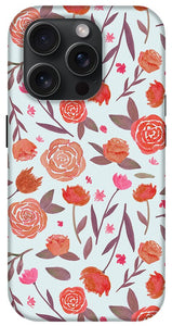 Red Floral Pattern - Phone Case