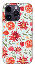 Load image into Gallery viewer, Red Flower Burst Pattern - Phone Case