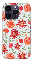 Load image into Gallery viewer, Red Flower Burst Pattern - Phone Case