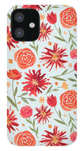 Load image into Gallery viewer, Red Flower Burst Pattern - Phone Case