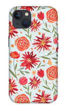 Load image into Gallery viewer, Red Flower Burst Pattern - Phone Case