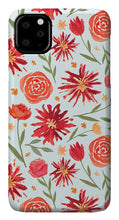 Load image into Gallery viewer, Red Flower Burst Pattern - Phone Case