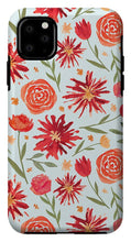 Load image into Gallery viewer, Red Flower Burst Pattern - Phone Case