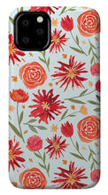 Load image into Gallery viewer, Red Flower Burst Pattern - Phone Case