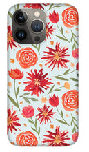 Load image into Gallery viewer, Red Flower Burst Pattern - Phone Case