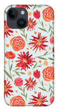 Load image into Gallery viewer, Red Flower Burst Pattern - Phone Case