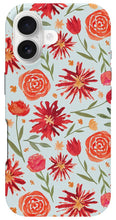 Load image into Gallery viewer, Red Flower Burst Pattern - Phone Case