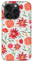 Load image into Gallery viewer, Red Flower Burst Pattern - Phone Case