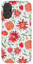 Load image into Gallery viewer, Red Flower Burst Pattern - Phone Case