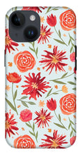 Load image into Gallery viewer, Red Flower Burst Pattern - Phone Case