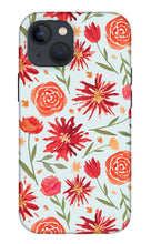 Load image into Gallery viewer, Red Flower Burst Pattern - Phone Case