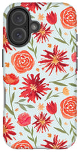 Load image into Gallery viewer, Red Flower Burst Pattern - Phone Case