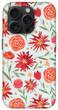Load image into Gallery viewer, Red Flower Burst Pattern - Phone Case