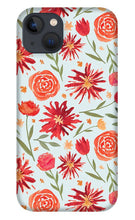 Load image into Gallery viewer, Red Flower Burst Pattern - Phone Case