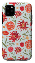 Load image into Gallery viewer, Red Flower Burst Pattern - Phone Case