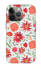 Load image into Gallery viewer, Red Flower Burst Pattern - Phone Case
