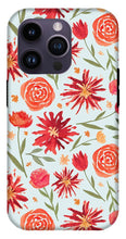 Load image into Gallery viewer, Red Flower Burst Pattern - Phone Case