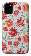 Load image into Gallery viewer, Red Flower Burst Pattern - Phone Case