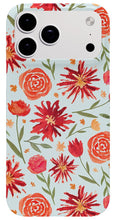 Load image into Gallery viewer, Red Flower Burst Pattern - Phone Case