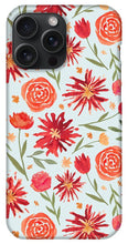 Load image into Gallery viewer, Red Flower Burst Pattern - Phone Case