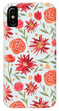 Load image into Gallery viewer, Red Flower Burst Pattern - Phone Case