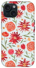 Load image into Gallery viewer, Red Flower Burst Pattern - Phone Case