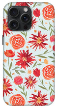 Load image into Gallery viewer, Red Flower Burst Pattern - Phone Case