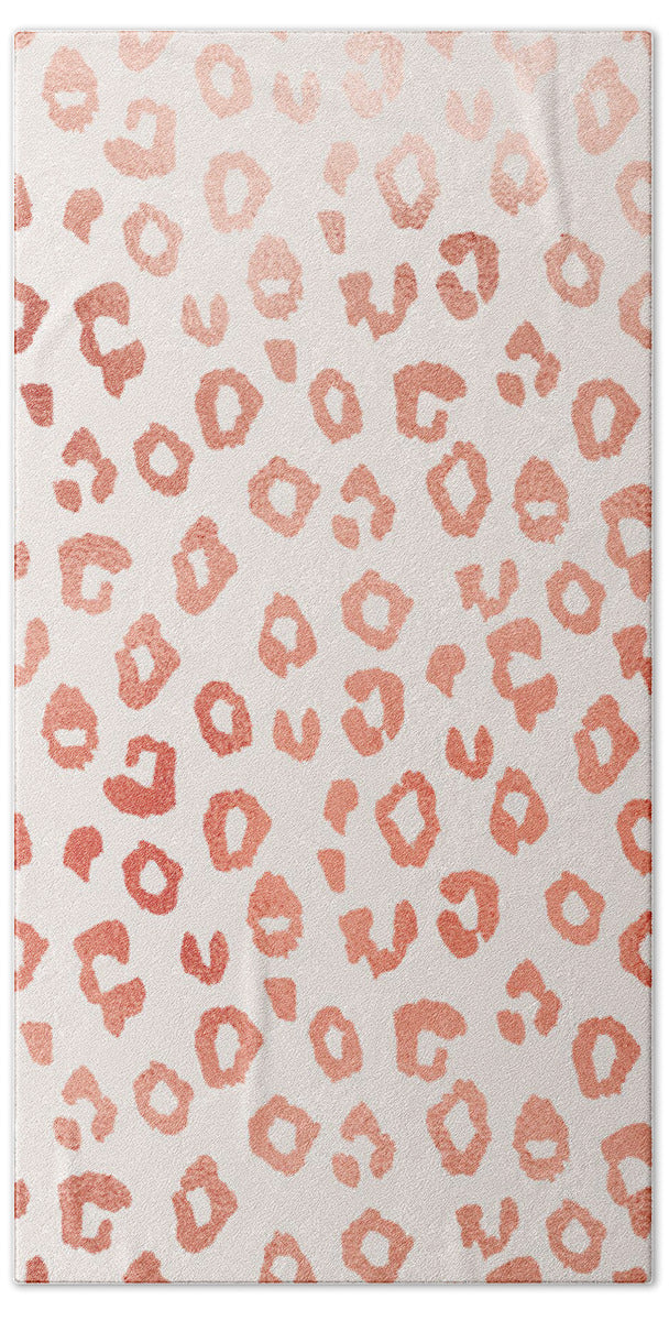 Rose Gold Leopard Print - Beach Towel