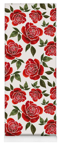 Rose Watercolor Pattern - Yoga Mat