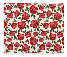 Load image into Gallery viewer, Rose Watercolor Pattern - Blanket