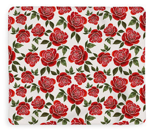 Rose Watercolor Pattern - Blanket