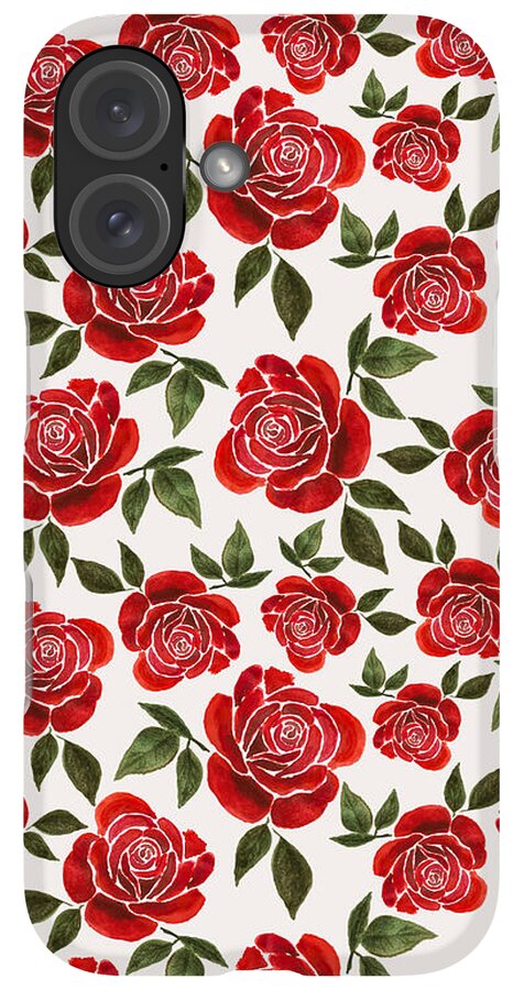 Rose Watercolor Pattern - Phone Case