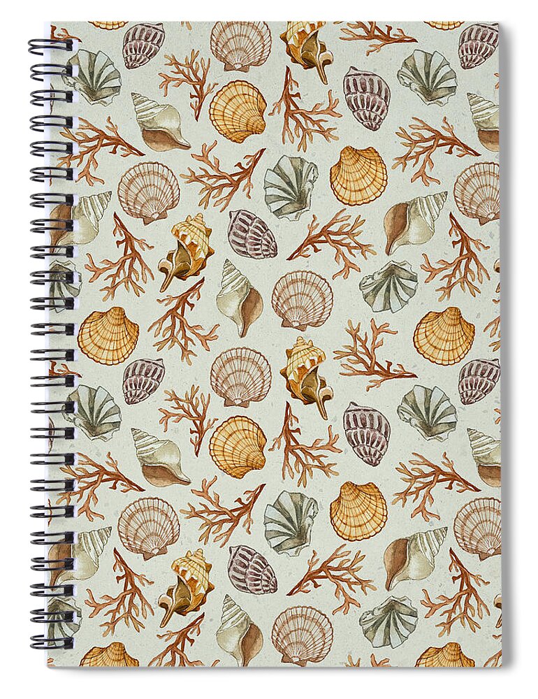 Seashell Pattern - Spiral Notebook
