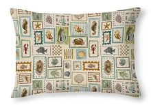 Load image into Gallery viewer, Seaside Stamps - Throw Pillow