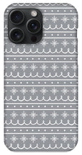 Load image into Gallery viewer, Gray Snowflake Pattern - Phone Case