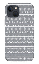 Load image into Gallery viewer, Gray Snowflake Pattern - Phone Case