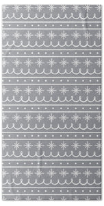 Gray Snowflake Pattern - Beach Towel