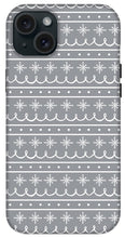 Load image into Gallery viewer, Gray Snowflake Pattern - Phone Case