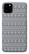 Load image into Gallery viewer, Gray Snowflake Pattern - Phone Case