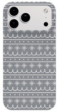 Load image into Gallery viewer, Gray Snowflake Pattern - Phone Case