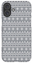 Load image into Gallery viewer, Gray Snowflake Pattern - Phone Case