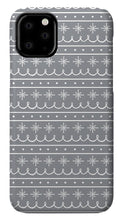 Load image into Gallery viewer, Gray Snowflake Pattern - Phone Case
