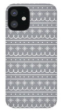 Load image into Gallery viewer, Gray Snowflake Pattern - Phone Case