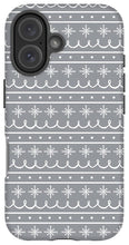 Load image into Gallery viewer, Gray Snowflake Pattern - Phone Case