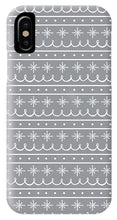 Load image into Gallery viewer, Gray Snowflake Pattern - Phone Case