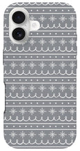 Load image into Gallery viewer, Gray Snowflake Pattern - Phone Case