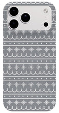 Load image into Gallery viewer, Gray Snowflake Pattern - Phone Case
