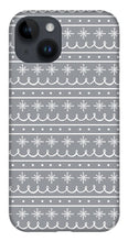 Load image into Gallery viewer, Gray Snowflake Pattern - Phone Case